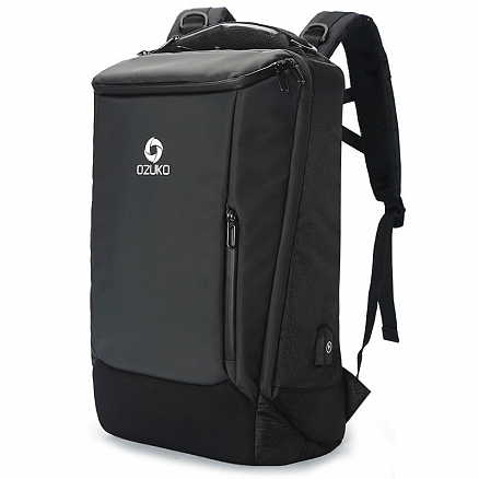 Рюкзак Ozuko 9060L для путешествий с отделением для ноутбука до 17 дюймов и USB портом черный