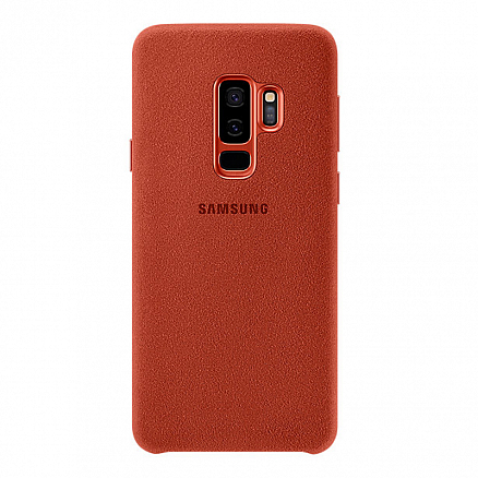 Чехол для Samsung Galaxy S9+ оригинальный Alcantara Cover EF-XG965AREG красный