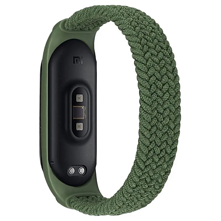 Сменный браслет для Xiaomi Mi Smart Band 7 текстильный Tech-Protect Loop зеленый