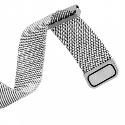 Сменный браслет для Amazfit Bip металлический миланское плетение серебристый