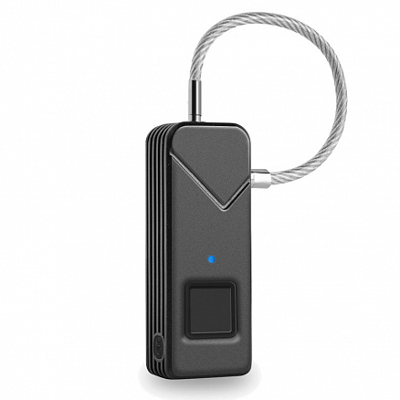 Замок биометрический по отпечатку пальца портативный WiWU Smart Lock FL-S2 черный