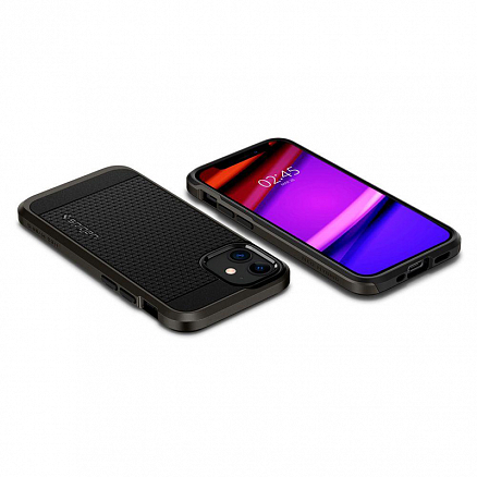 Чехол для iPhone 12 Mini гибридный Spigen Neo Hybrid черно-серый