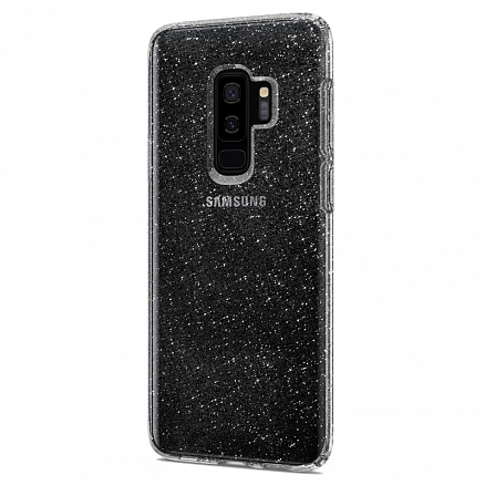 Чехол для Samsung Galaxy S9+ гелевый с блестками Spigen SGP Liquid Crystal Glitter прозрачный
