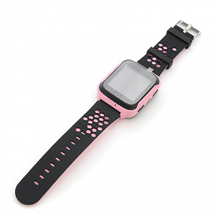 Детские умные часы с GPS трекером, камерой и Wi-Fi Smart Baby Watch GW11 черно-розовые