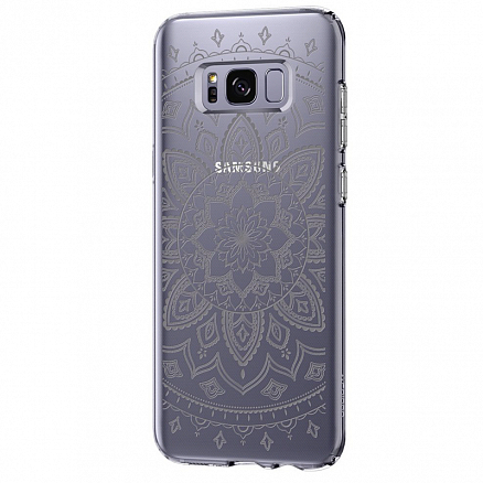 Чехол для Samsung Galaxy S8 G950F гелевый c узорами Spigen SGP Liquid Crystal Shine прозрачный