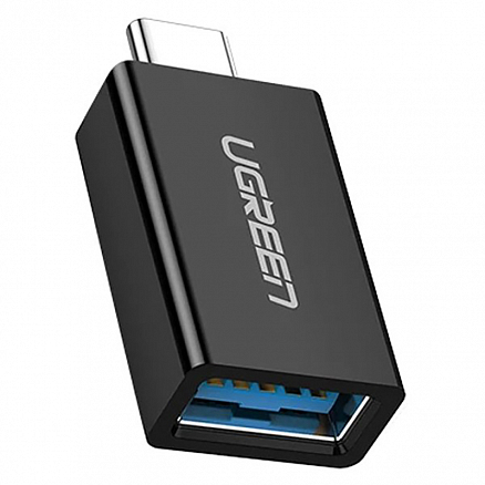 Переходник Type-C - USB 3.0 (папа - мама) Ugreen US173 черный