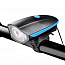 Велофара с электронным звонком 1 диод Cree T6 250 лм аккумуляторная HJ-7588 черно-голубая
