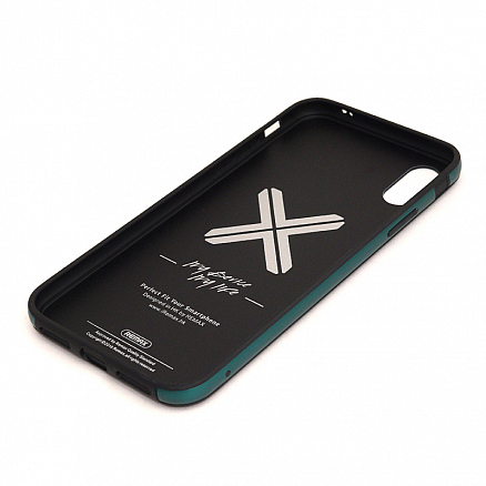 Чехол для iPhone X, XS гибридный Remax Jinggang зеленый