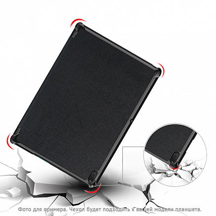 Чехол для Huawei MediaPad M5 Lite 10 кожаный Nova-06 черный
