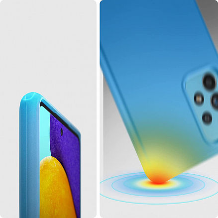 Чехол для Samsung Galaxy A52, A52s пластиковый тонкий Spigen Thin Fit голубой