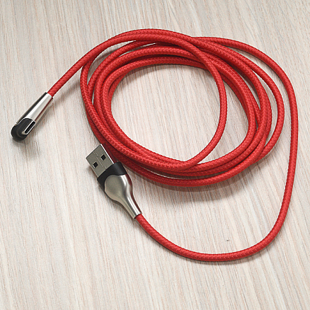 Кабель USB - Type-C для зарядки 2 м 2А с угловым Type-C Baseus MVP красный