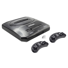 Игровая приставка Retro Genesis Modern Wireless 16Bit 170 игр с двумя беспроводными геймпадами черная
