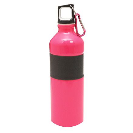 Бутылка для воды спортивная алюминиевая 750 мл розовая