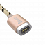 Кабель USB - Lightning для зарядки iPhone 1 м 2.4А магнитный Baseus Insnap золотистый