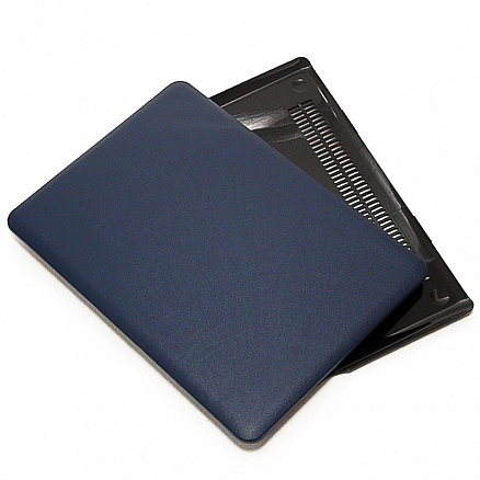 Чехол для Apple MacBook Pro 13 A1278 кожаный с пластиком ISA HardShell темно-синий