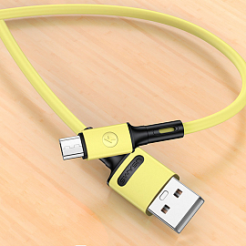 Кабель USB - MicroUSB для зарядки 1 м 2А Usams U52 желтый