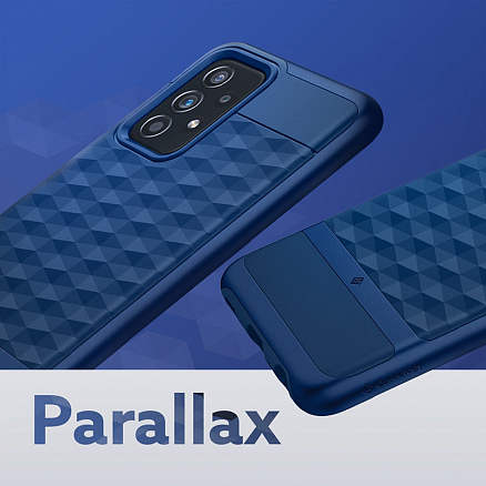 Чехол для Samsung Galaxy A52, A52s гибридный Spigen Caseology Parallax синий