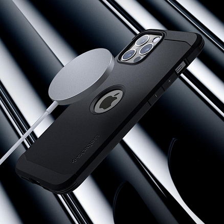 Чехол для iPhone 12 Pro Max гибридный для экстремальной защиты Spigen SGP Tough Armor MagSafe черный