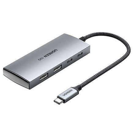 Хаб (разветвитель) Type-C - 2 х USB 3.1, 2 x Type-C Ugreen CM480 серый