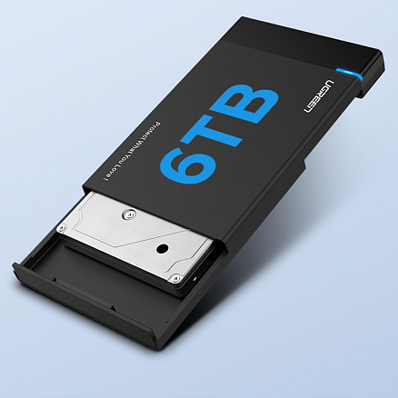 Корпус для внешнего жесткого диска 2.5 дюйма Type-C USB 3.0 Ugreen US221 черный