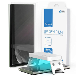 Пленка защитная Samsung Galaxy S23 Ultra на весь экран WhiteStone Dome UV Gen Film c УФ-лампой прозрачная 2 шт.