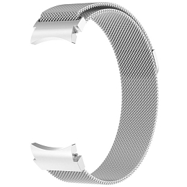 Ремешок-браслет для Samsung Galaxy Watch 4, 5, 5 Pro 40, 42, 44, 45 и 46 мм миланское плетение Tech-Protect MilaneseBand 2 серебристый