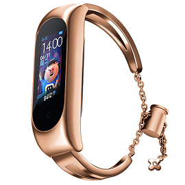 Сменный браслет для Xiaomi Mi Smart Band 3, 4, 5, 6 металлический Hurtel розовое золото