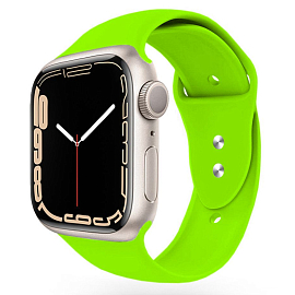 Ремешок-браслет для Apple Watch 4, 5, 6, 7, 8, SE, Ultra 42, 44, 45 и 49 мм силиконовый Tech-Protect IconBand салатовый