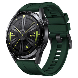 Ремешок-браслет для Huawei Watch GT 3 42 мм силиконовый Hurtel зеленый