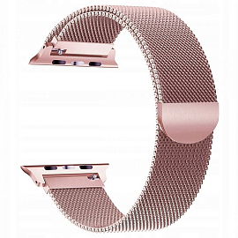 Ремешок-браслет для Apple Watch 4, 5, 6, 7, 8, SE 38, 40 и 41 мм миланское плетение Tech-Protect MilaneseBand розовое золото