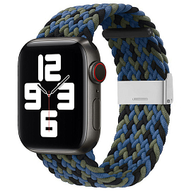 Ремешок-браслет для Apple Watch 2, 3, 4, 5, 6, 7, 8, SE 38, 40 и 41 мм текстильный Hurtel Fabric синий