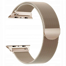 Ремешок-браслет для Apple Watch 4, 5, 6, 7, 8, SE, Ultra 42, 44, 45 и 49 мм миланское плетение Tech-Protect MilaneseBand золотистый