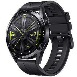 Ремешок-браслет для Huawei Watch GT 3 42 мм силиконовый Hurtel черный