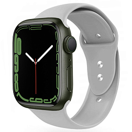 Ремешок-браслет для Apple Watch 4, 5, 6, 7, 8, SE, Ultra 42, 44, 45 и 49 мм силиконовый Tech-Protect IconBand серый